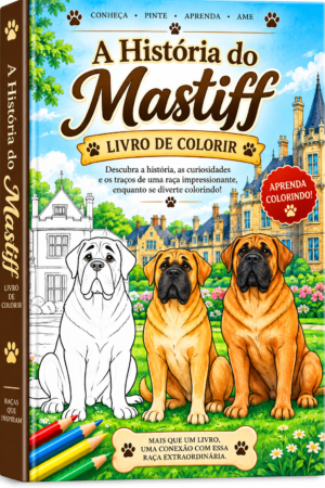 História do Mastiff Para Colorir.