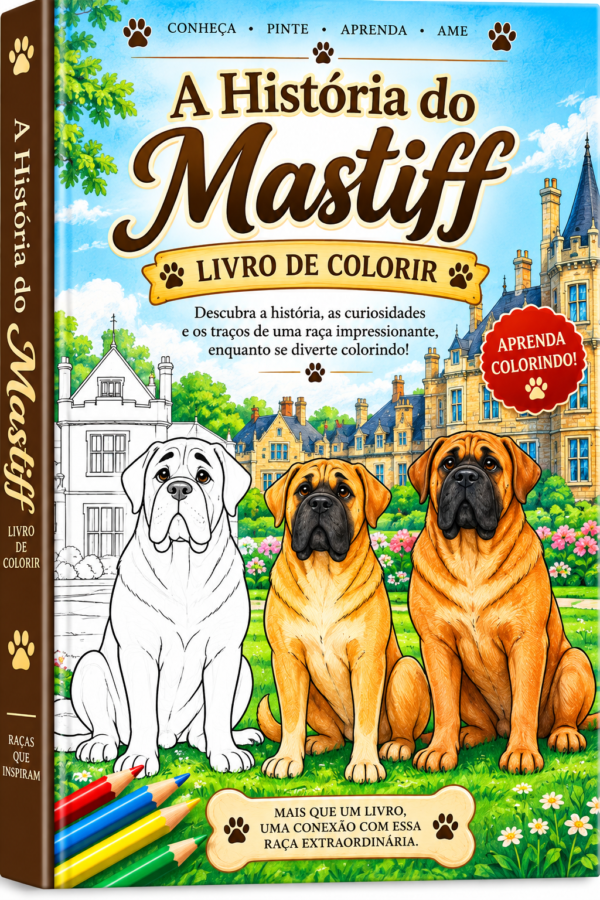 História do Mastiff Para Colorir.