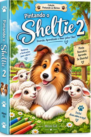 Coleção Pintando o Sheltie 2 - Livro de Colorir