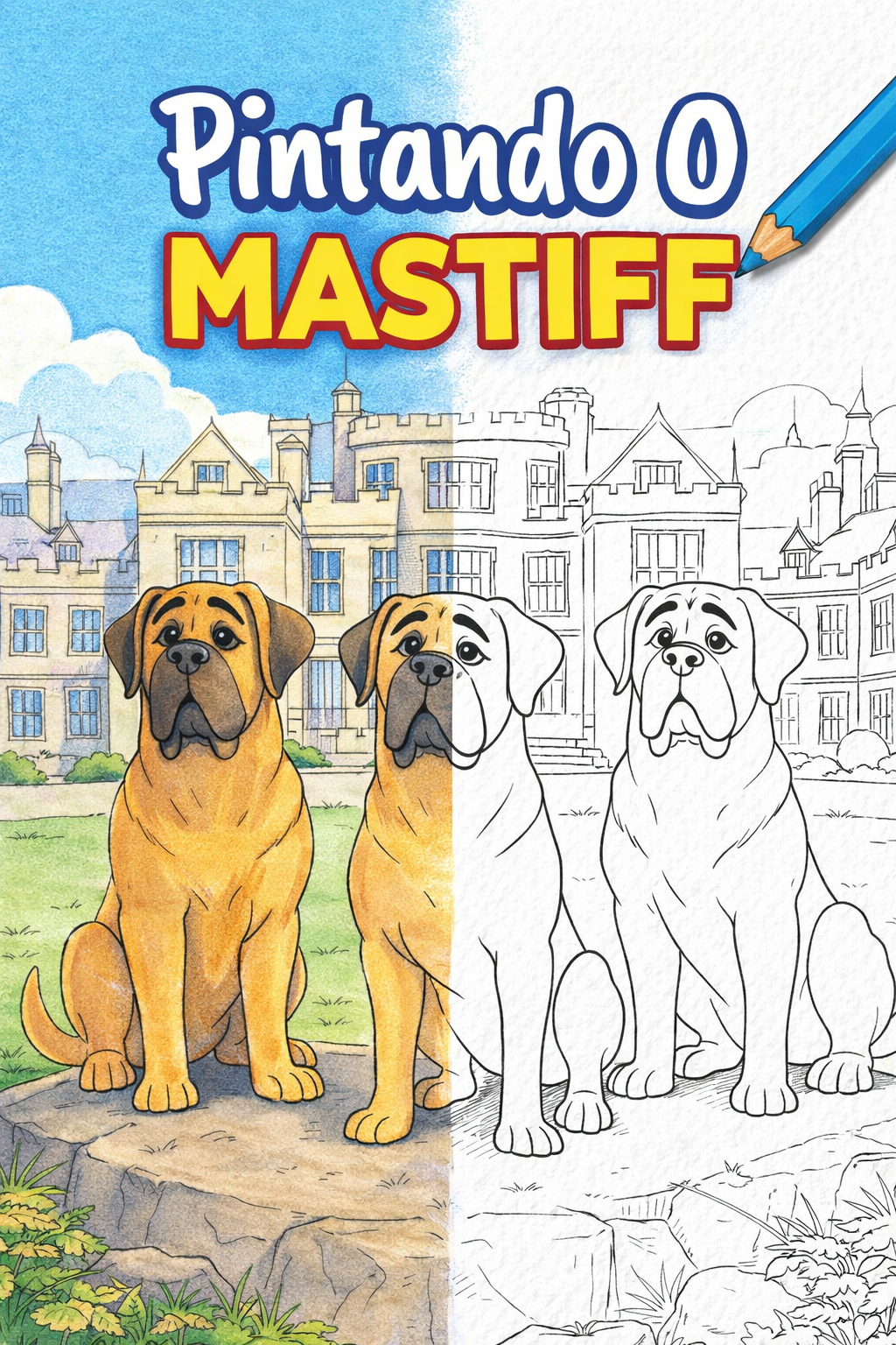 História do Mastiff Para Colorir.