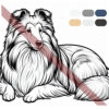 Coleção Pintando o Sheltie 1 - Livro de Colorir