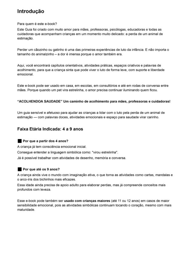 Acolhendo o Luto Infantil - Documentos Google Acolhendo a Saudade: Como Tratar o Luto Infantil