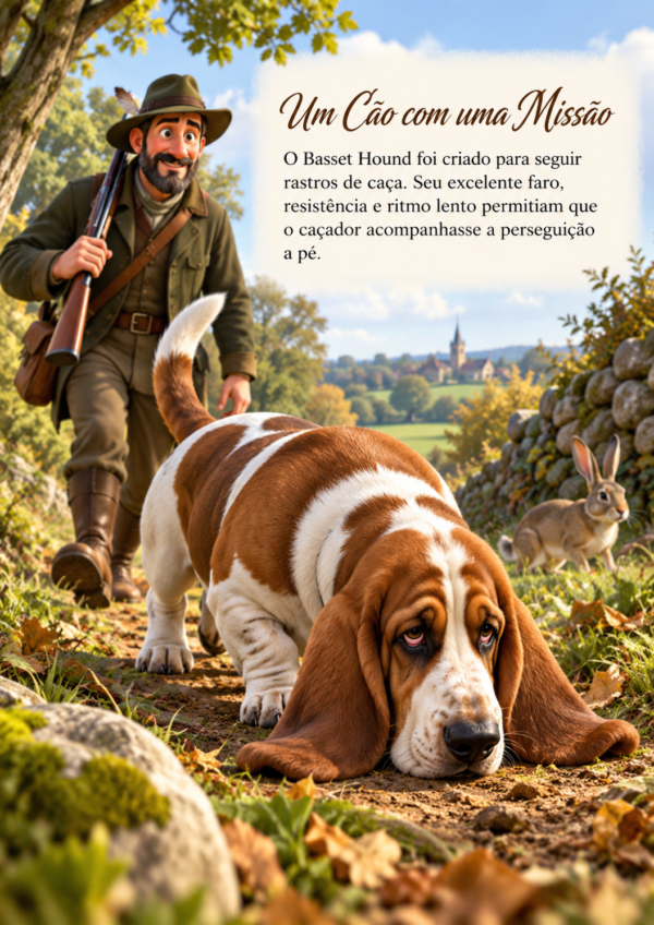 História do Basset Hound - Livro Ilustrado