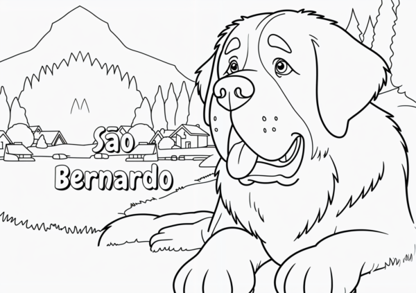 1 História do São Bernardo Para Colorir