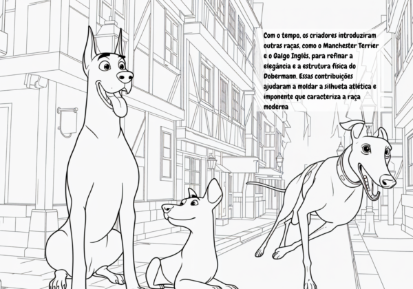 10 História do Dobermann Para Colorir