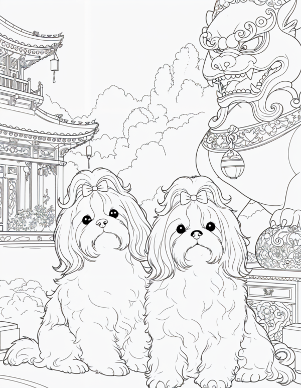 2 História do Shih Tzu Para Colorir