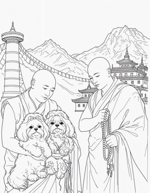 5 História do Shih Tzu Para Colorir