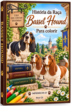 História do Basset Hound Para Colorir