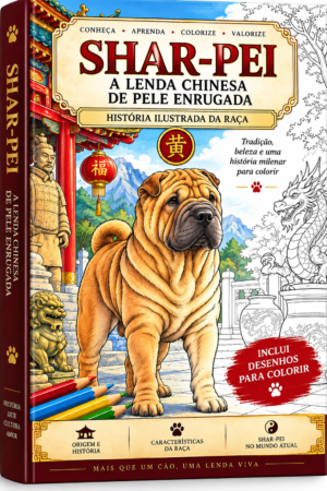 História do Sharpei Para Colorir