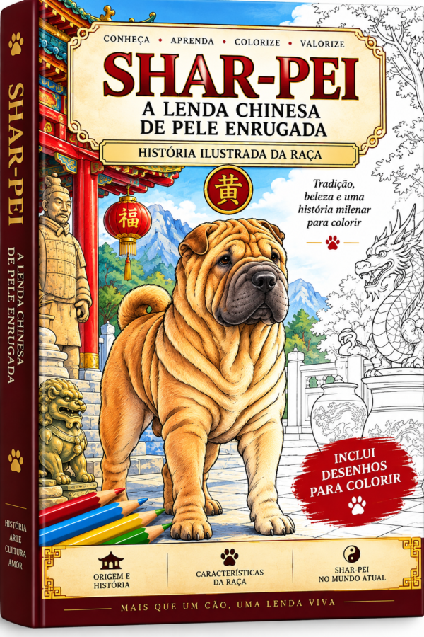 HRC-Sharpei História do Sharpei Para Colorir