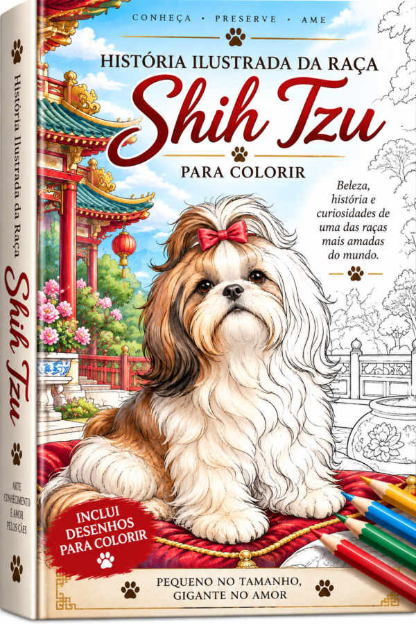 HRC-ShihTzu História do Shih Tzu Para Colorir